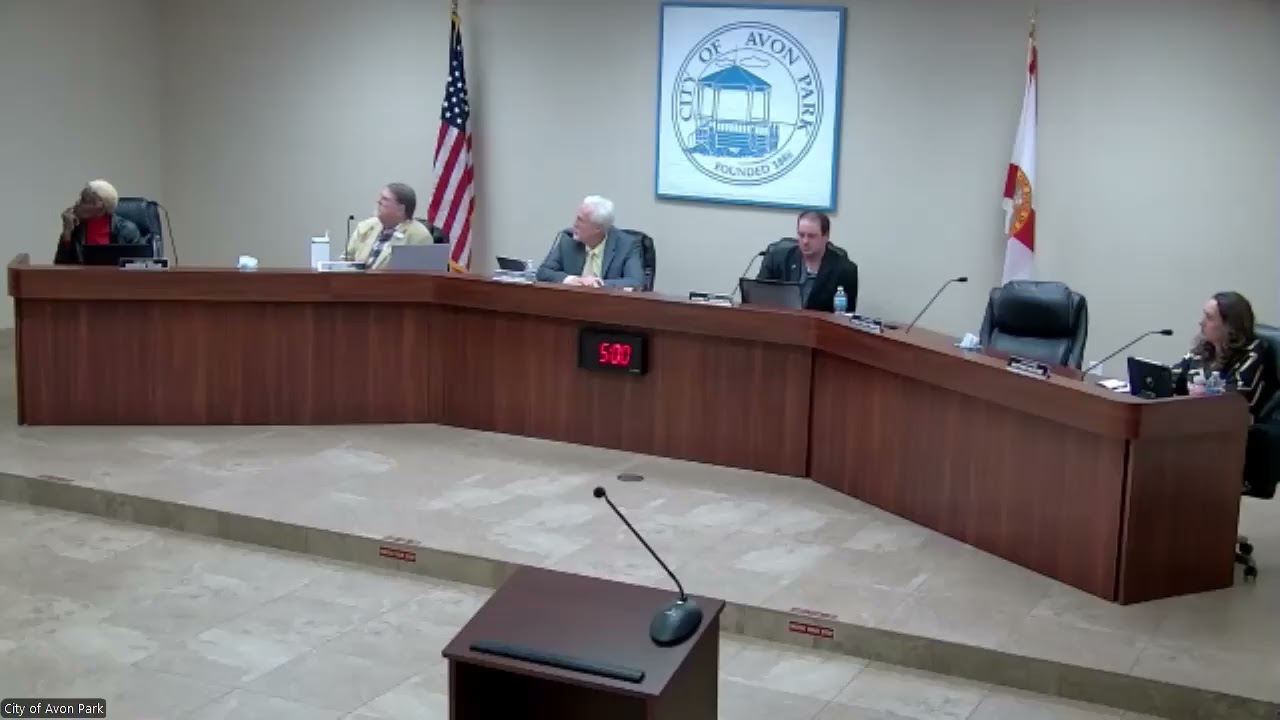 Avon Park City Council for Monday, February 23, 2026