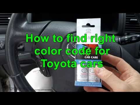 How to find right color code for Toyota cars. Years 2000 -2015