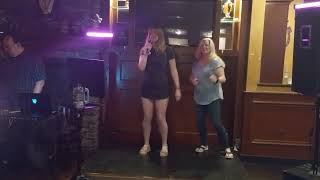 Chris and Courteney Schulz sing "I Love Rock 'N Roll" at Sweeney's Pub in Brick, NJ August 2, 2022