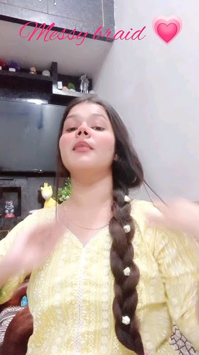  Messy braid 💗#youtubeshorts #hairstyle #makeup - YouTube