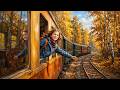 The trains that brought autumn home | Visual poem - Relaxing classical music