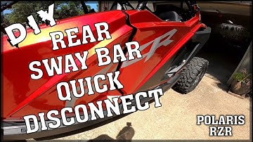 DIY Rear Sway Bar Quick Disconnect - Polaris RZR | Remove Sway Bar | Rock Climbing | Off Camber