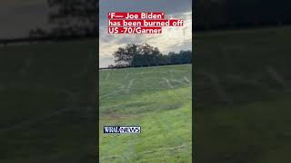 Early Monday morning, someone decided to etch a message to President Biden - Garner, NC