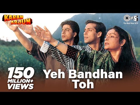 yeh-bandhan-toh---karan-arjun-|-shahrukh,-salman-&-rakhee-|-kumar-sanu,-udit-narayan-&-alka-yagnik