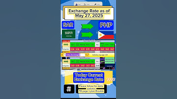 Saudi Riyals to Philippine Peso exchange rate as of May 27, 2025. #exchangerate #saudiriyalrate #ofw