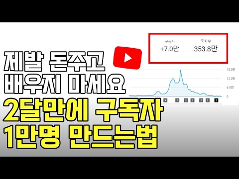 구독자 0명부터 1만명 만드는 가장 현실적인 방법 1탄 유튜브 주제선정 구독자 늘리는 법 시작하는 법 