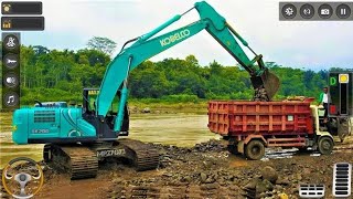 Railroad Builder Simulator 3D - Highway Excavator Construction JCB - Android GamePlay screenshot 5