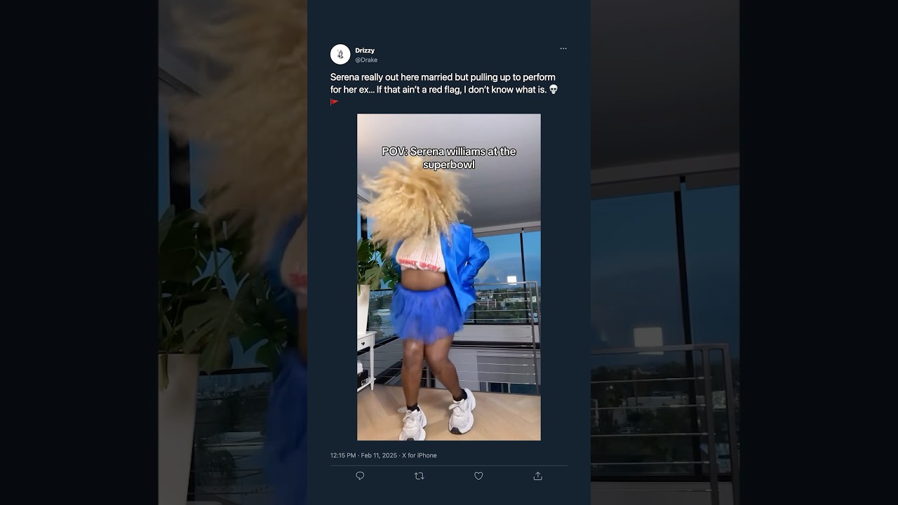 Реакция Дрейка на камео Серены Уильямс на Суперкубке 😰