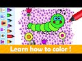 Preschool Coloring Book – Learn How to Color Caterpillar and Butterfly for Kids