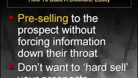 How To Build A Downline Easily