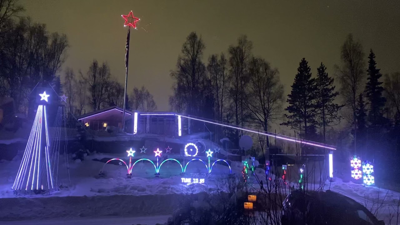 Proud to be an American Christmas light show YouTube