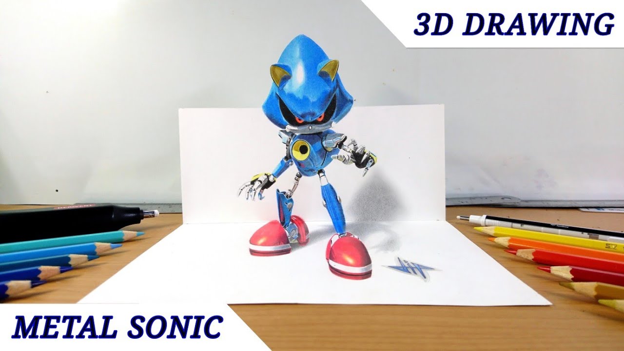 metal sonic (sonic) drawn by laqiraly