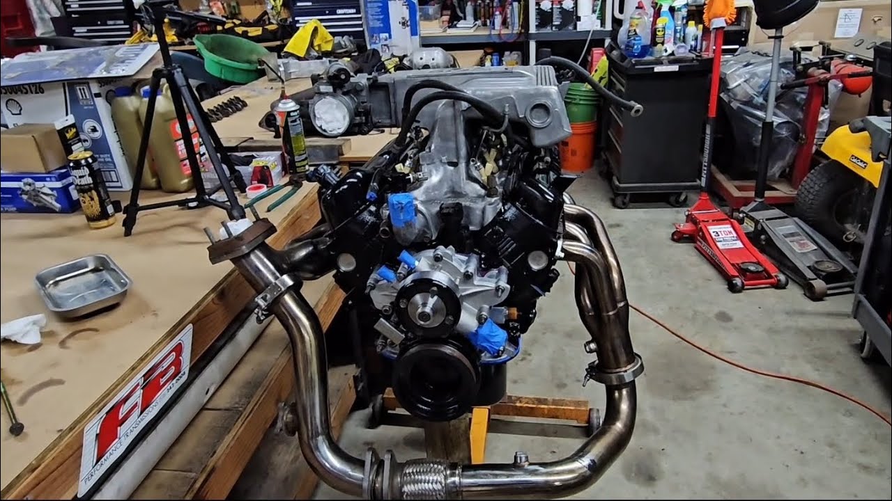 2000 Ford Ranger 5.0 Swap Pt.5 Engine Assembly Continued - YouTube