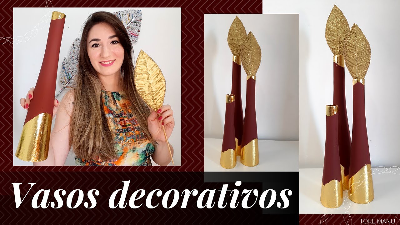 DIY Vaso Moderno Feito Com Cartolina - Como Fazer/DIY Modern Vase Made of Cardboard - How to Make