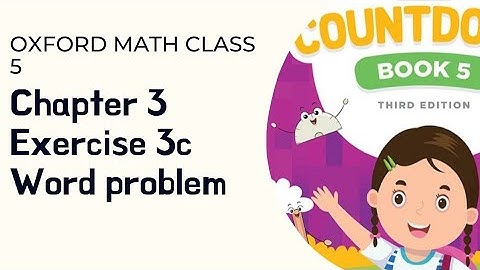 Class 5 Chapter 3 exercise 3c word problem