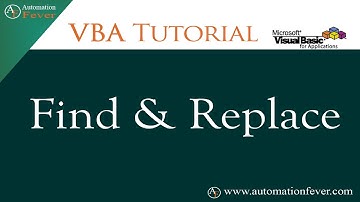 Find & Replace Function | VBA Tutorials in Hindi