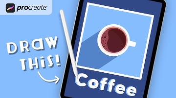 Procreate Step by Step Tutorial - Coffee Poster - Draw With Me - iPad Art