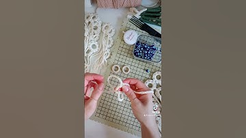 Macramé car charm #macramecreation #macrametutorial #macrame #macramecarcharm #macrameschool