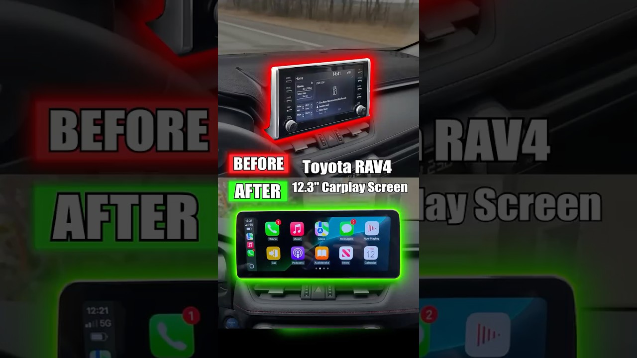 RAV4 12.3” Screen Upgrade-Feels Like a LUXURY SIV! CarPlay,4G LTE, DTS sound.