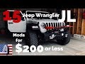 15 Jeep Wrangler JL Mods for $200 or less