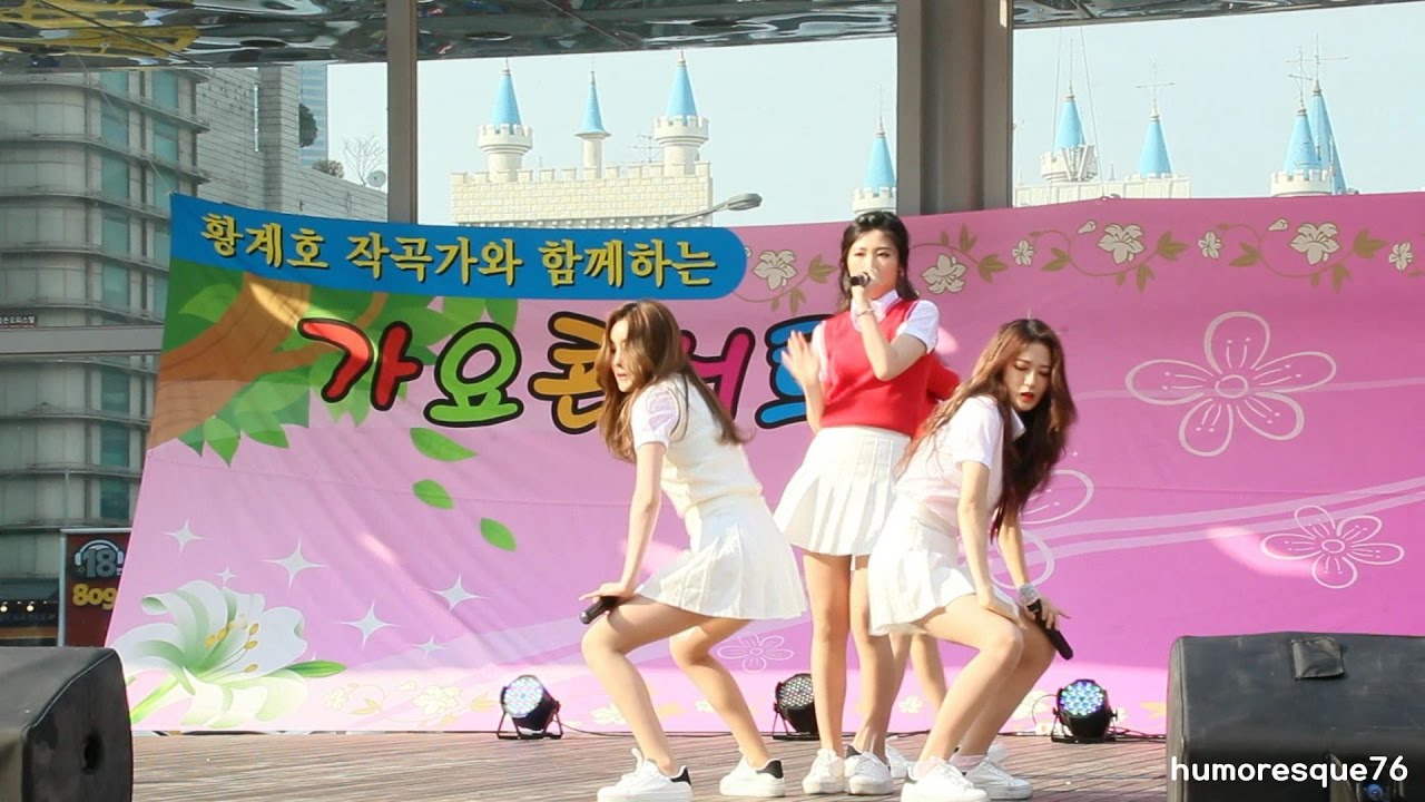 [170401] 시크엔젤(CHIC ANGEL) - 어게인(Again) 직캠 Fancam 부천역 야외 무대 - YouTube