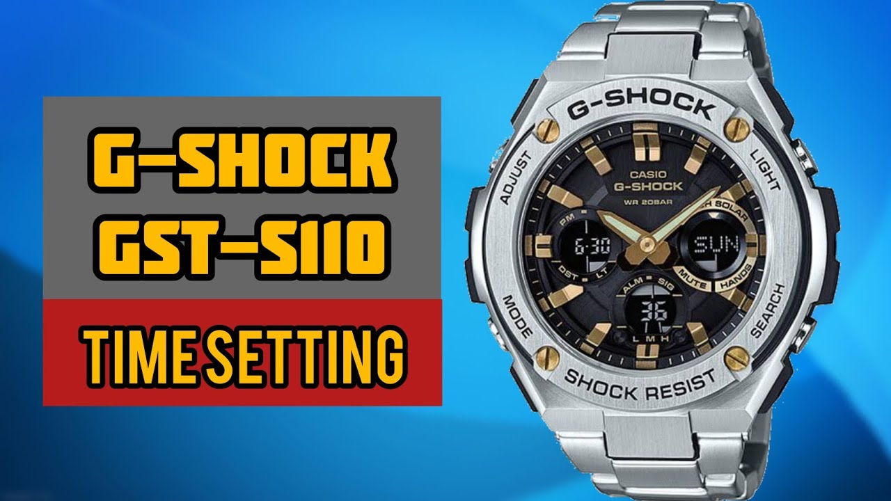 How To Setting Time a G SHOCK GST S Digital Watch   SolimBD   Watch  Repair Channel