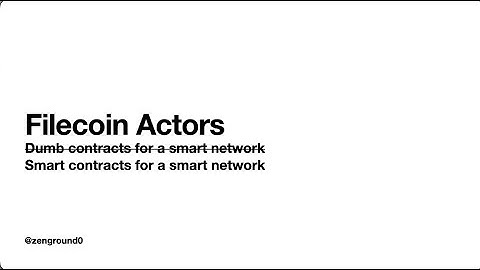 How Filecoin Actors Work