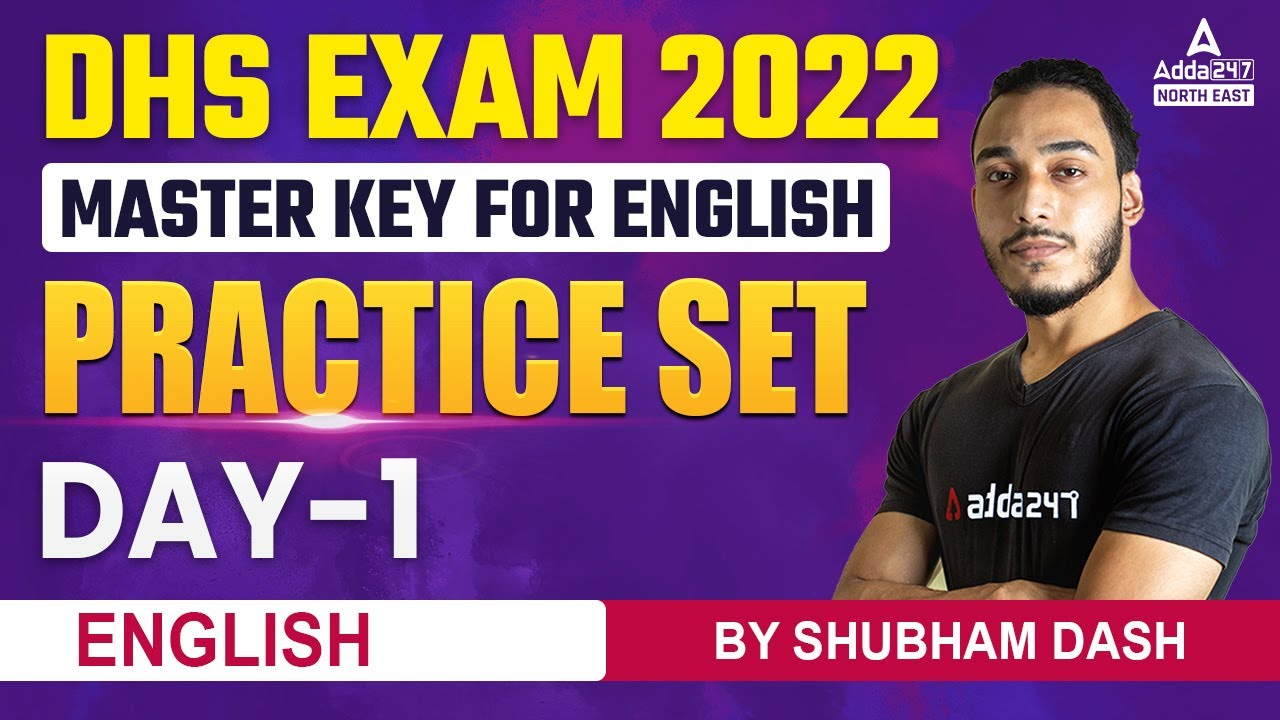 DHS Exam 2022 | ENGLISH | PRACTICE SET | DAY 1 | Adda247 Northeast