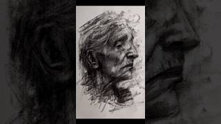 Old women Charcoal Drawing #drawing