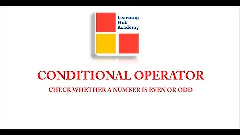 C Programming Practical | Check Even or Odd Number Using Conditional Operator