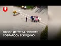 Около десятка пенсионеров собрались в Жодино