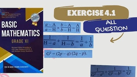 BASIC MATHEMATICS | Class 11| Exercise  4.1 || Sequence and series #basicmathematics #class11