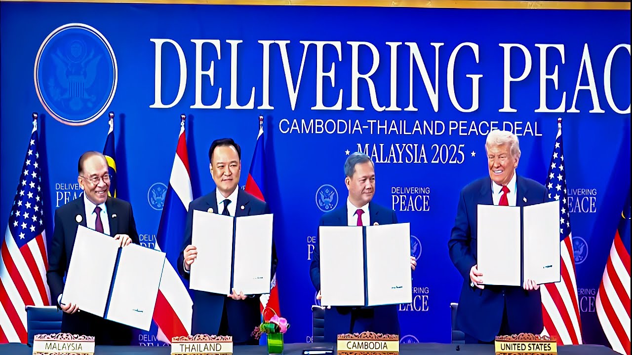 ПРЯМОЙ ЭФИР: Президент Трамп наблюдает за подписанием «исторического» мирного соглашения между Та...