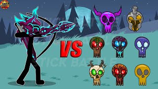 VAMPIRIC ARCHER VS ALL ELEMENTAL GRIFFON MAX DAME | STICK WAR LEGACY | STICK BATTLE