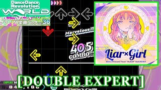 【DDR GP(WORLD)】 Liar×Girl / BEMANI Sound Team "HuΣeR" feat.ゆきまめ [DOUBLE EXPERT] 譜面確認+Clap