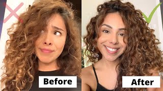 How To Prevent Frizzy Hair & Enhance Definition In Curly Hair! (2c/3a curly hair routine)