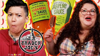 Kristin And Jen Try Every Trader Joe's Hot Sauce