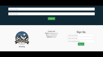 6 - Footer in Bootstrap | HTML Responsive Theme Development using Bootstrap, CSS and JQuery