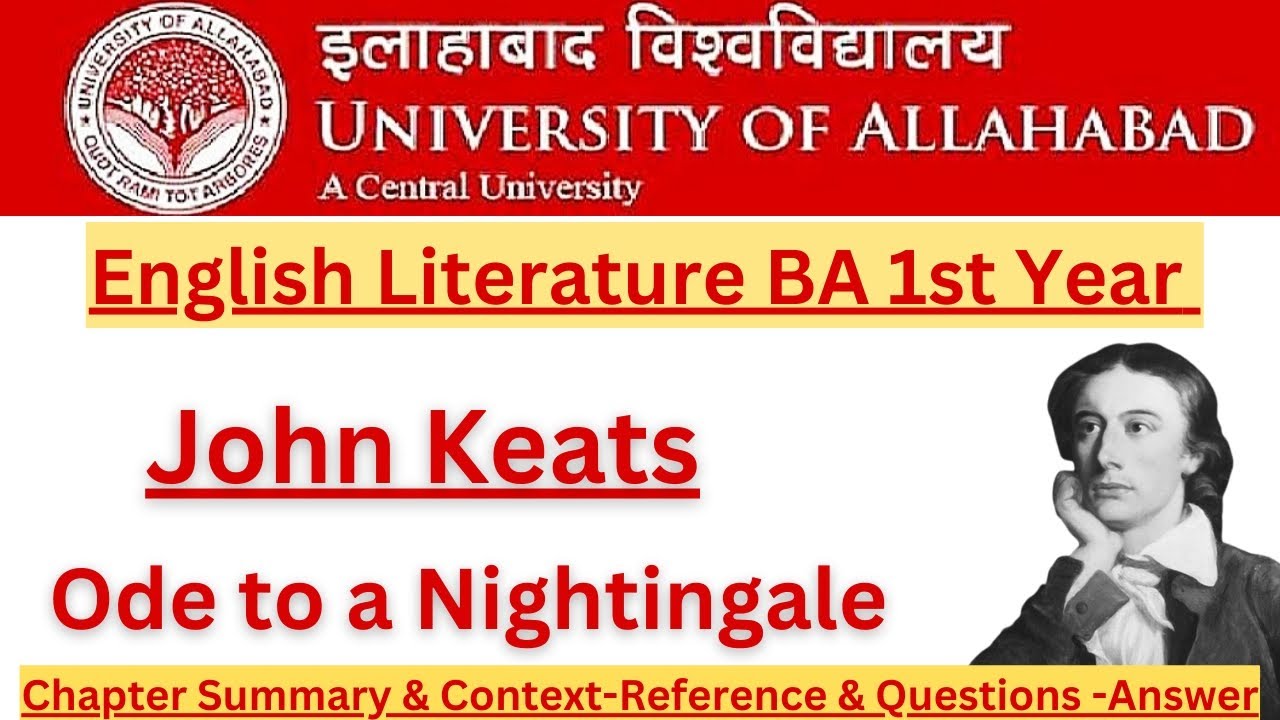 John Keats - Ode to a Nightingale Full Summary Explanation & Q-A - YouTube