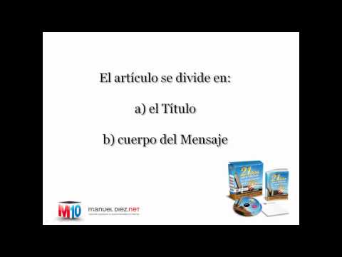 Video: Cómo Escribir Artículos Para Niños