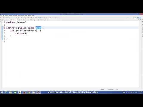 Java Tutorial For Beginners 28   Abstract Methods and Classes