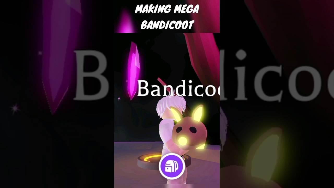 Making mega neon bandicoot adopt me roblox
