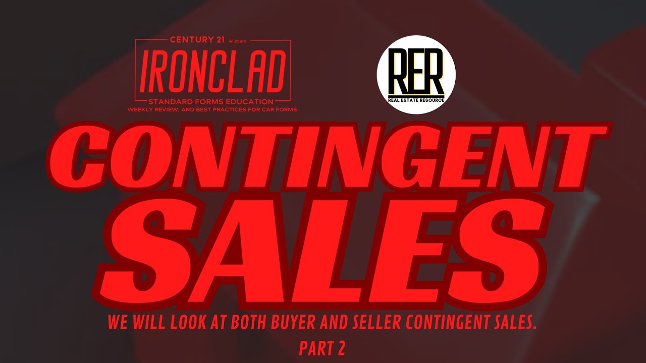 Real Estate Sales Training - Contingent Sales Part 2 - YouTube