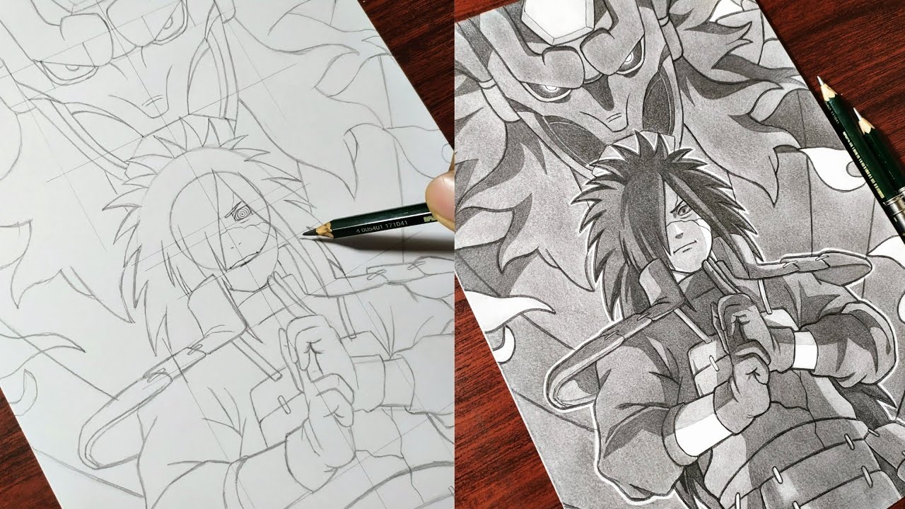 How to Draw "Madara With Susano'o" | Anime Drawing - Step by Step (Tutorial)