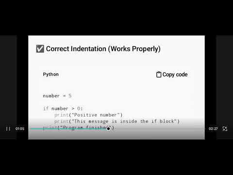 Level I. Problem #1 - Python indentation (correct & incorrect)