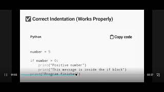 Level I. Problem #1 - Python indentation (correct & incorrect)