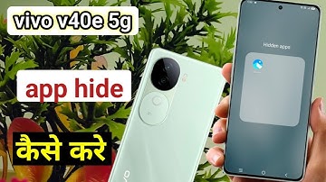 vivo v40e 5g me app hide kaise kare | how to enable app hide in vivo v40e 5g