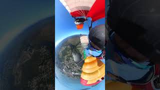 Successful Parachute Formation of Nine Skydivers