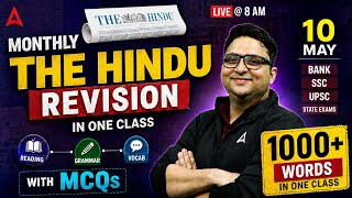 The Hindu Monthly Revision | 1000+ Vocabulary Words &amp; Grammar | By Anubhav Sir