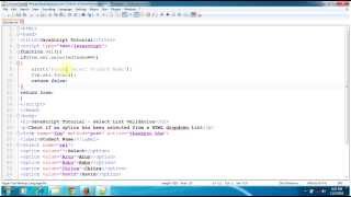 JavaScript Tutorial - Select List Validation, Check if any option selected